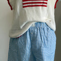 Blue gingham shorts