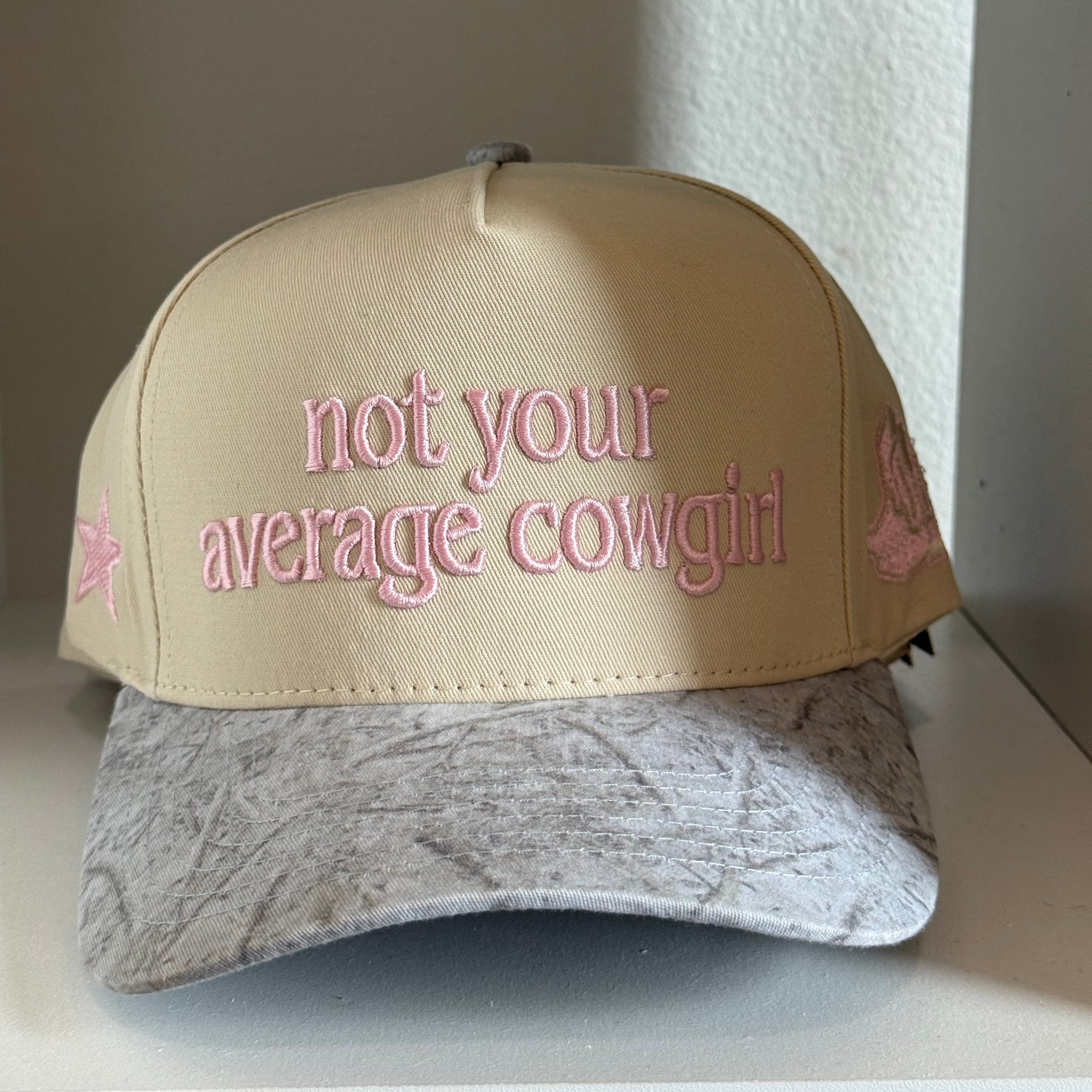“Not your average cowgirl” trucker hat