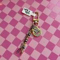 Mixed metals “good luck” keychain