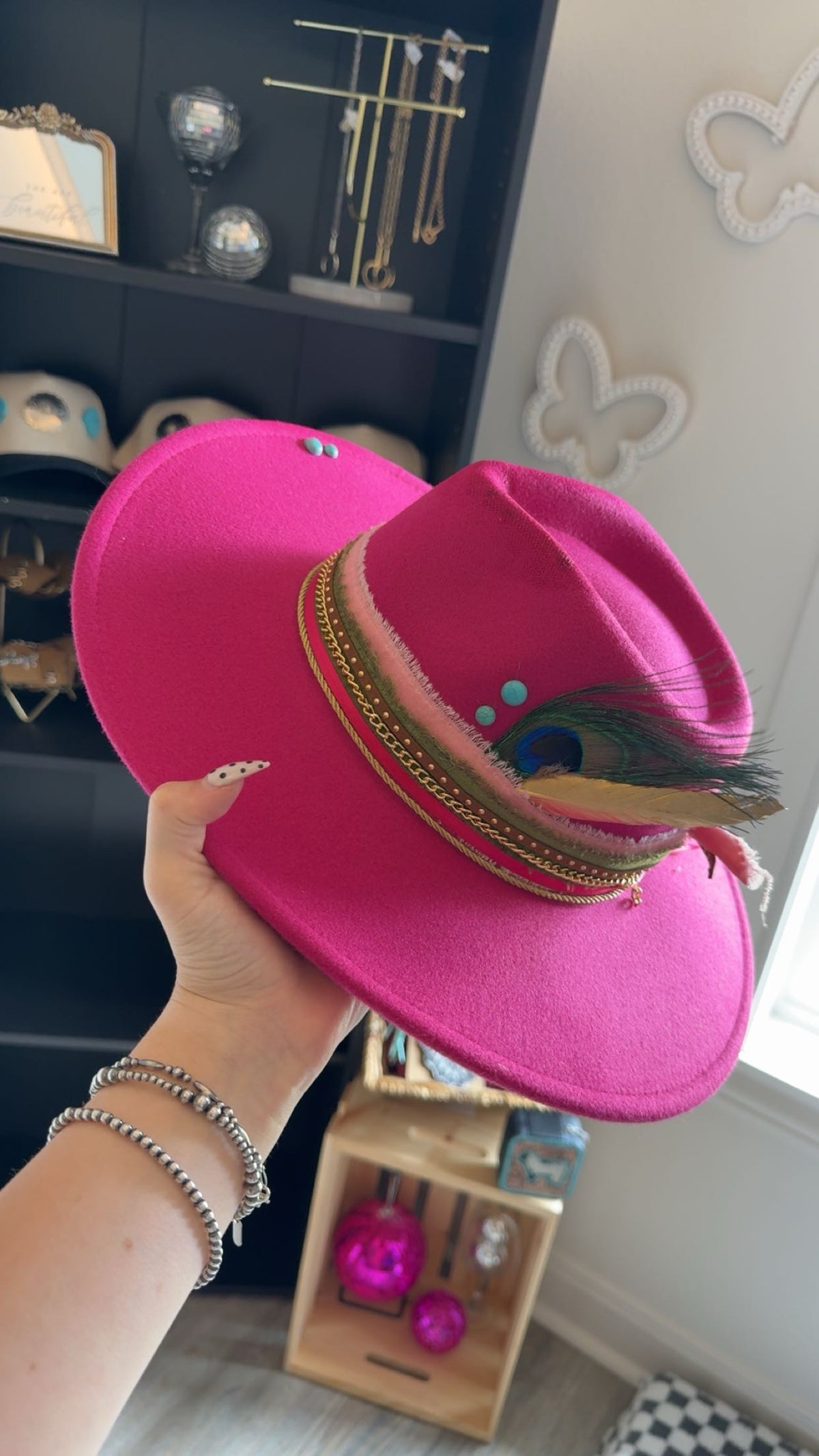 Handmade pink hat