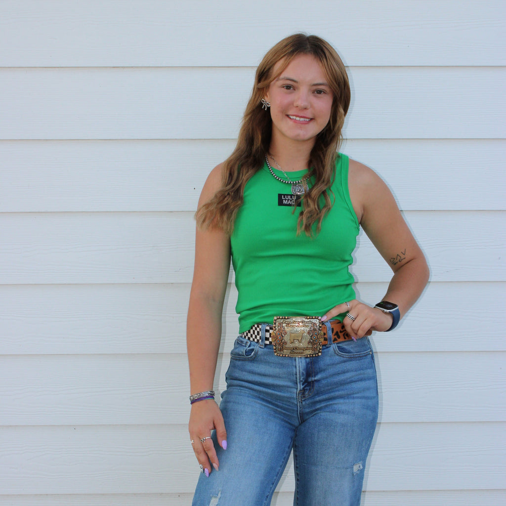 Green lulu mac top