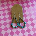 GS turquoise tear drop earrings