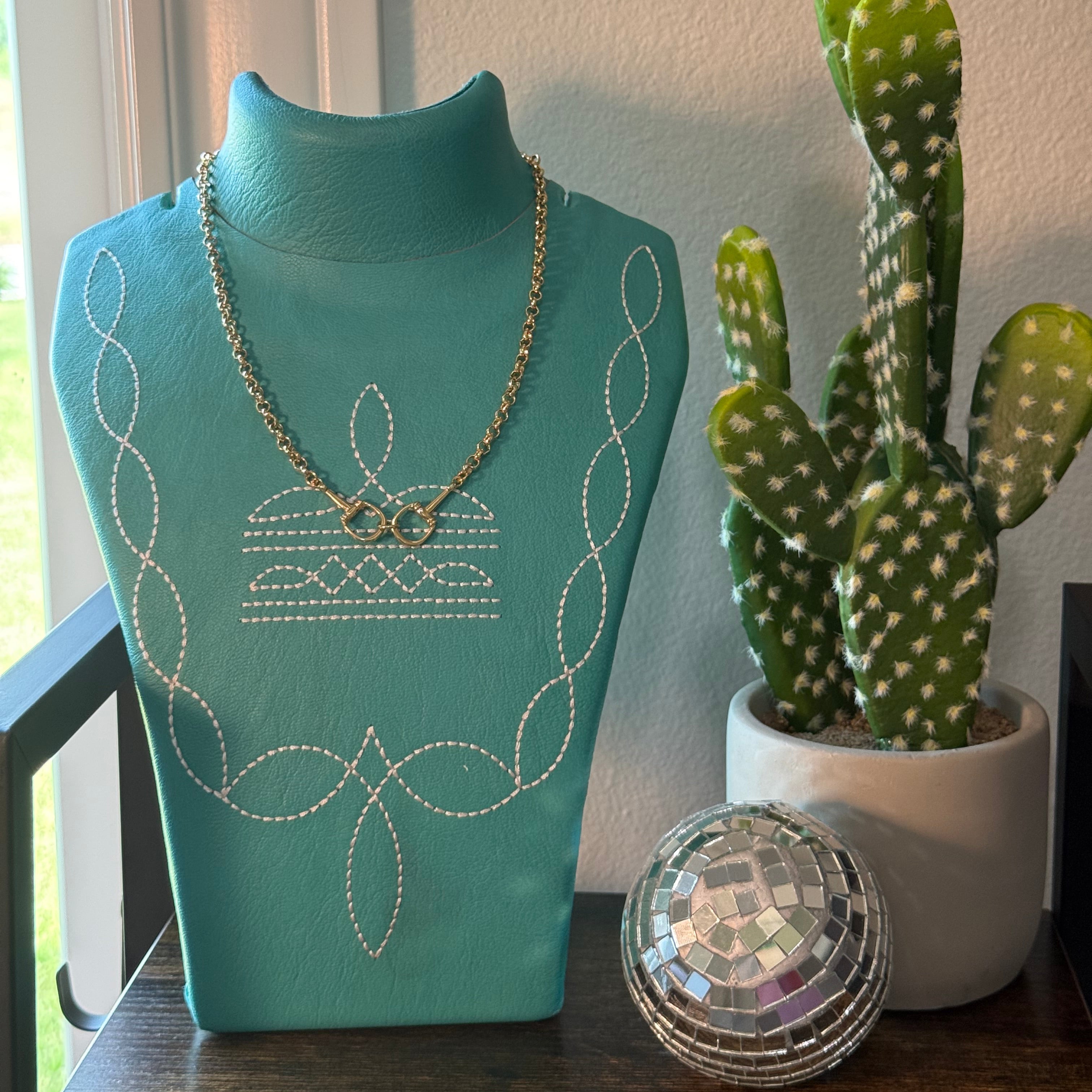 Gold bit necklace