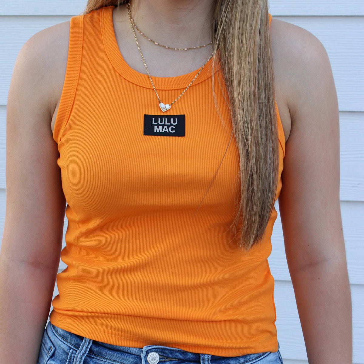 Orange lulu mac top