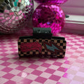 Checkered hair clip
