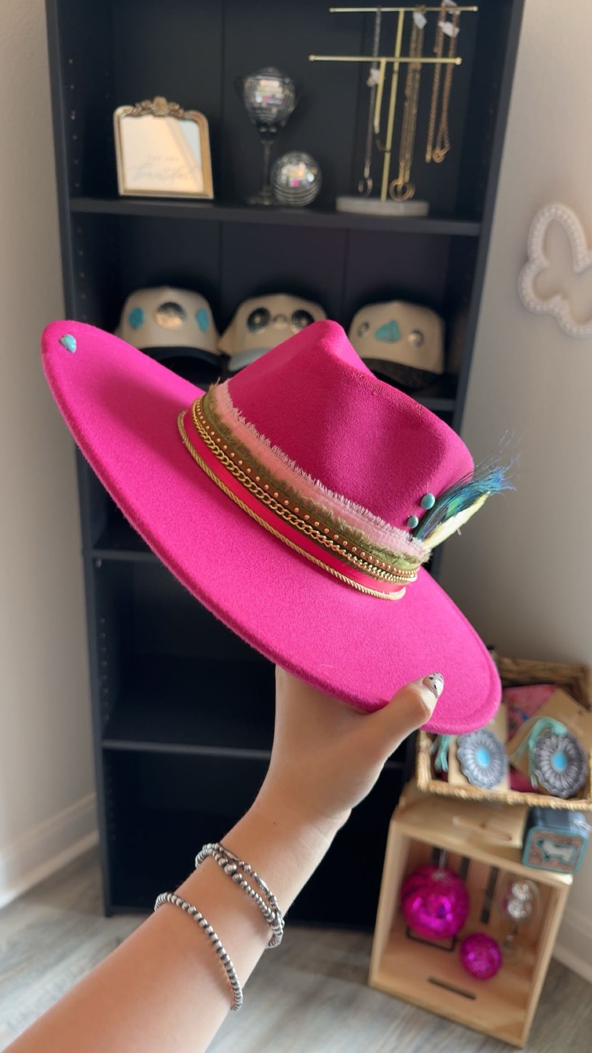 Handmade pink hat