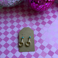 Gold single bit earrings