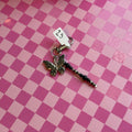 Butterfly & onyx keychain