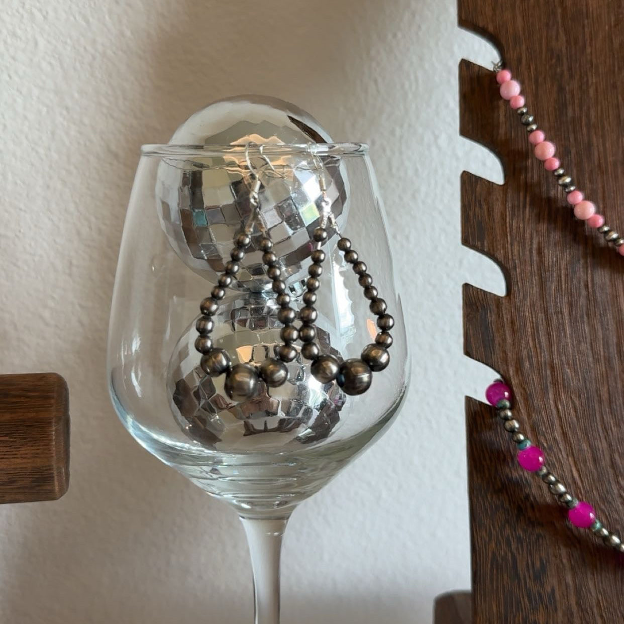 Staple tear drop earrings