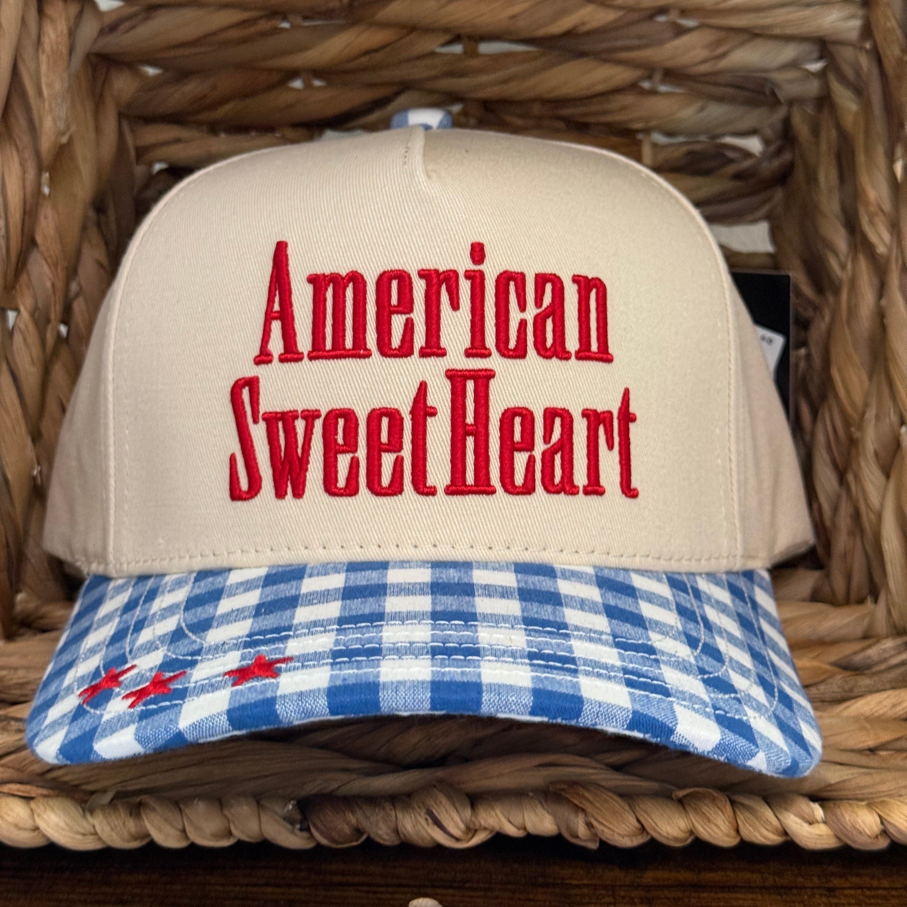 “American sweetheart” trucker hat
