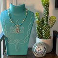 Gold and turquoise statement