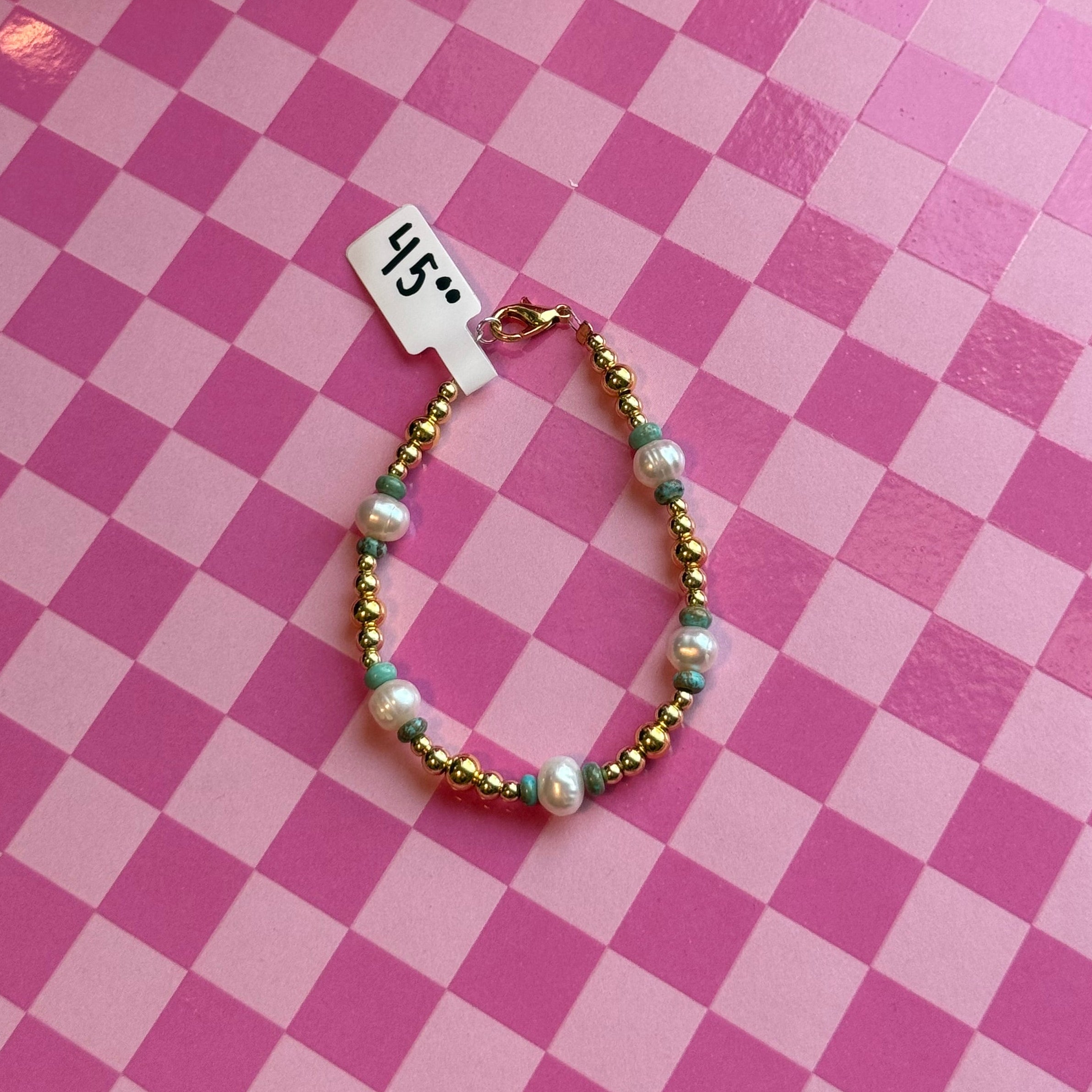 Gold & turq bracelet