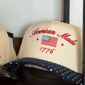 “American made” navy trucker hat