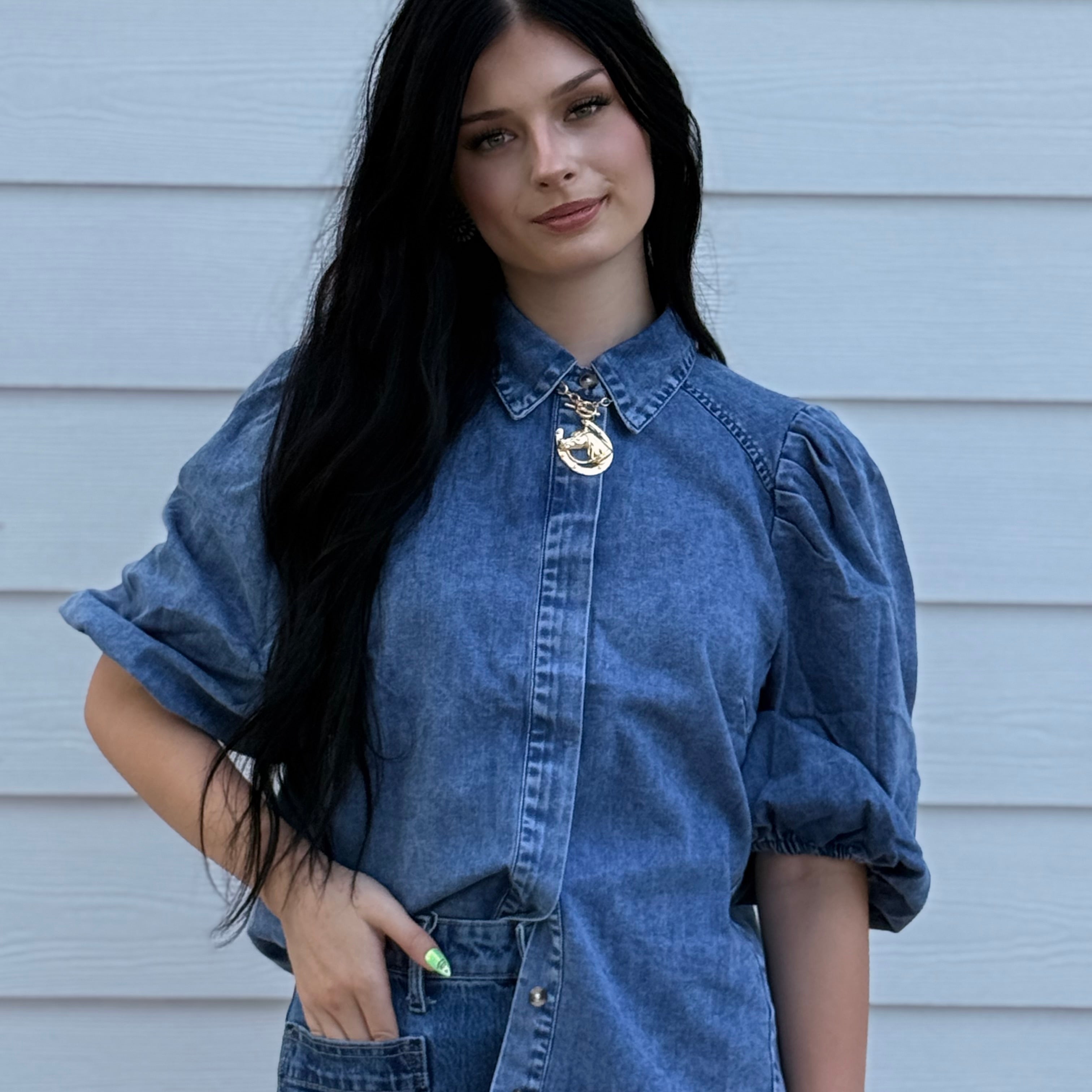bonnie denim top