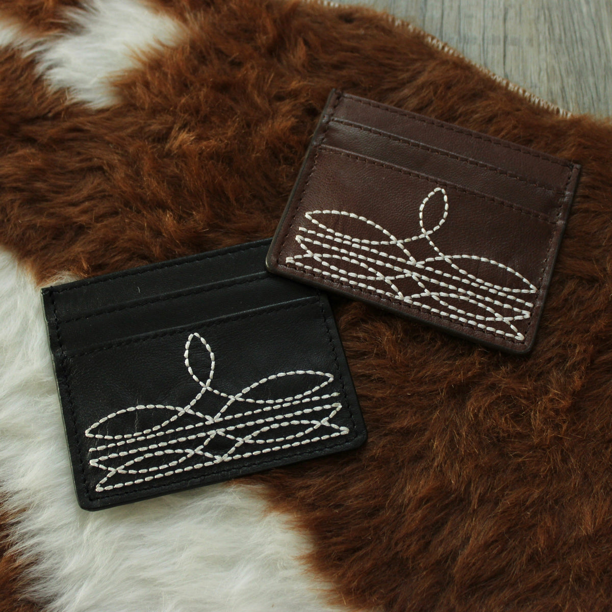 Boot stitch card holder