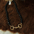 gold beaded bit necklace