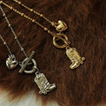 boot dainty necklace